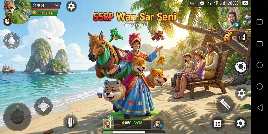 Screenshot gameplay 55RP menampilkan momen seru dan menantang.