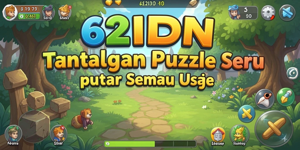 Tampilan gameplay <strong>62IDN</strong> dengan tantangan Puzzle yang menarik.