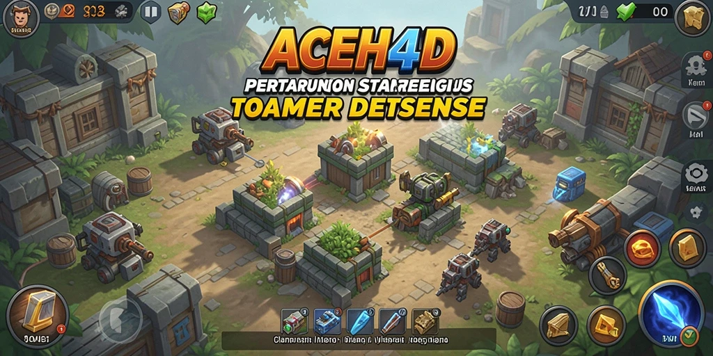 Tampilan memukau dari gameplay Tower Defense di ACEH4D.