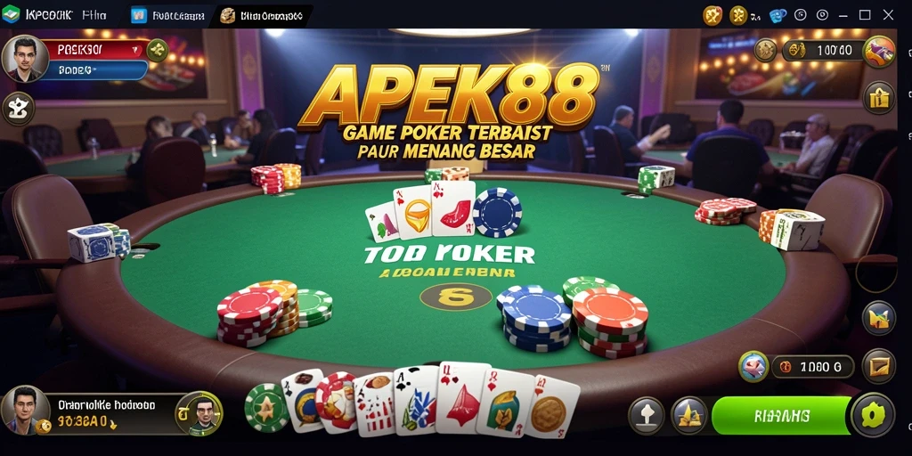 Tampilan gameplay APEK88 yang menarik saat bermain Poker.