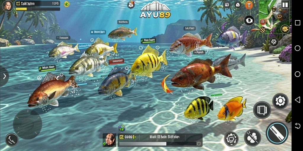 Tampilan seru action Tembak Ikan di AYU89