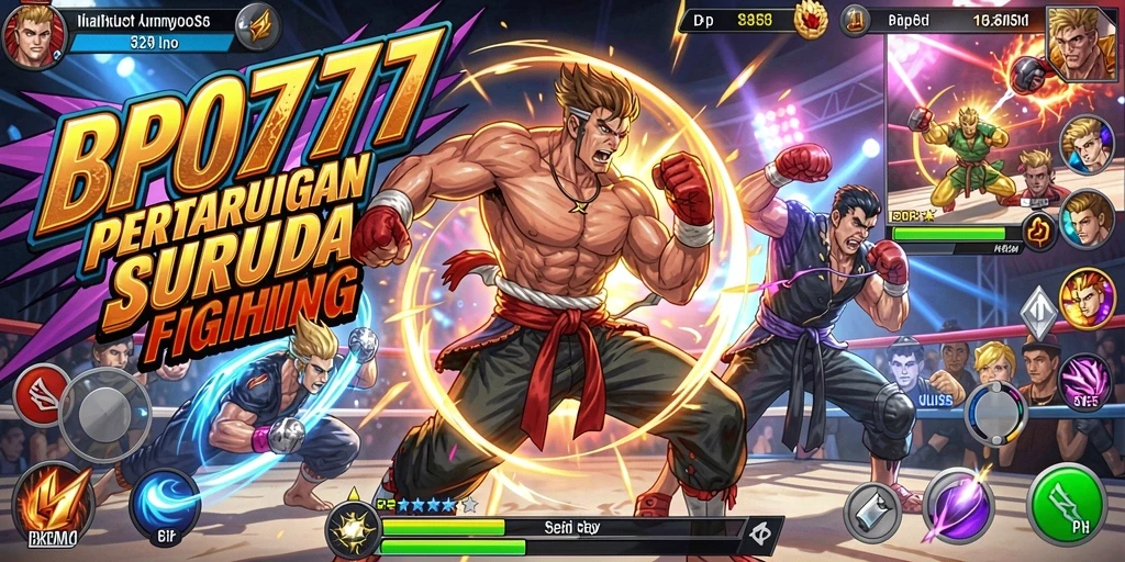 Tampilan seru dalam pertarungan di game BPO777.