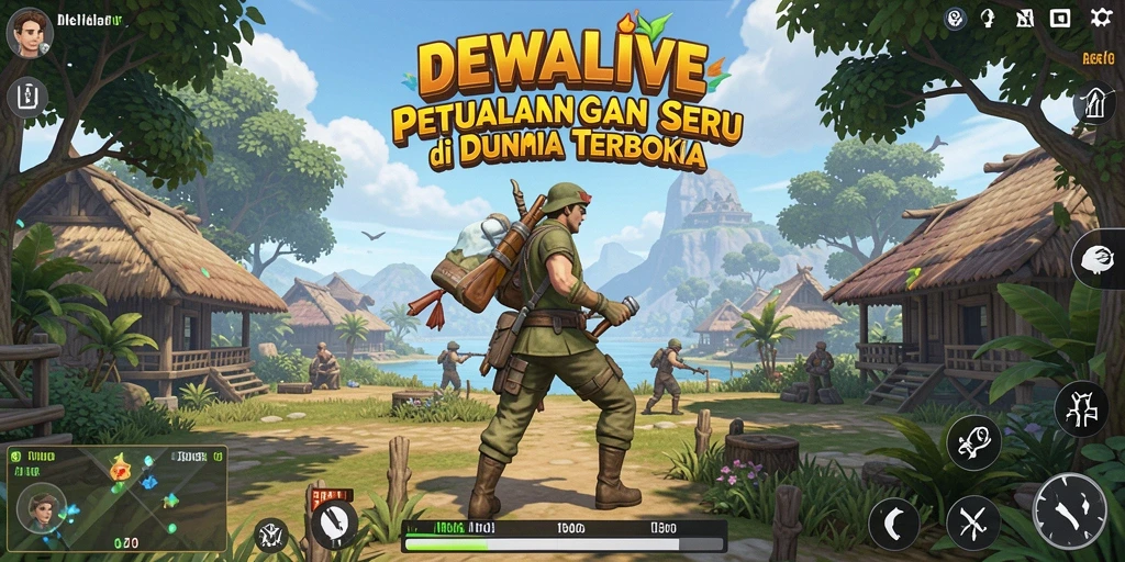 Screenshot DEWALIVE menampilkan gameplay mendalam di dunia Open World.