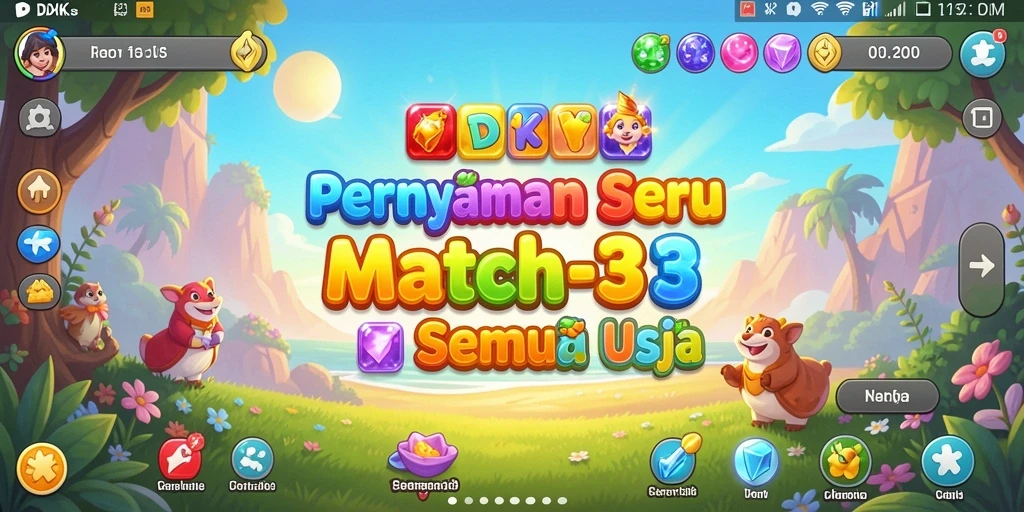 Gameplay DKK yang penuh warna dan menantang dalam genre Match-3.