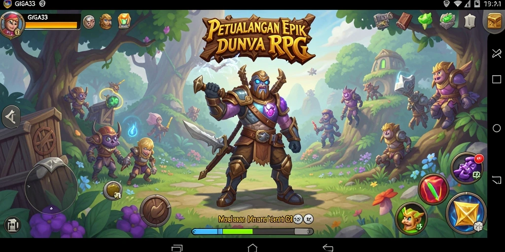 Screenshot GIGA33 menampilkan aksi mendebarkan dalam petualangan RPG.