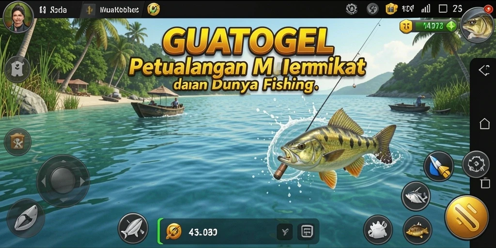 Screenshot GUATOGEL menunjukkan aksi memancing yang mendebarkan.