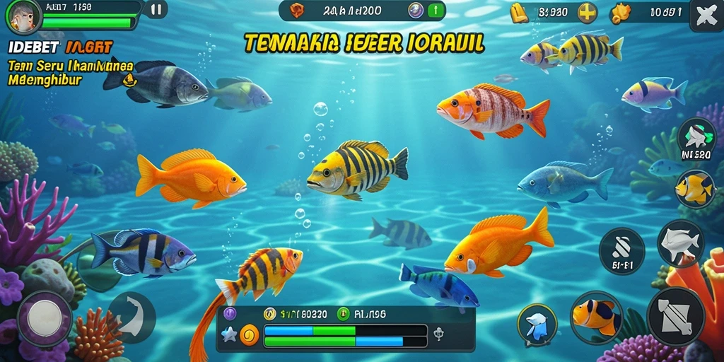 Tangkapan layar aksi seru dalam game Tembak Ikan IDEBET.