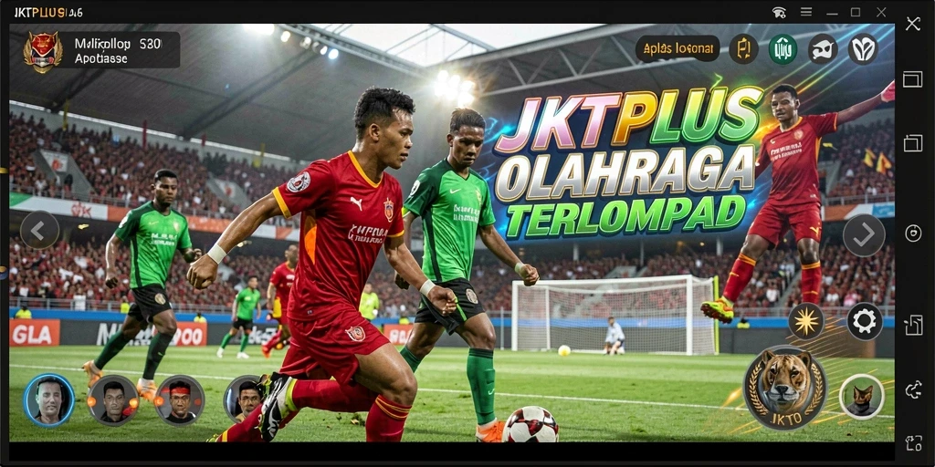 Tampilan gameplay JKTPLUS yang menarik dan informatif.