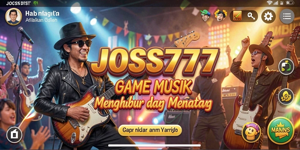 Screenshot JOSS777 menampilkan keseruan gameplay musik yang menyenangkan.