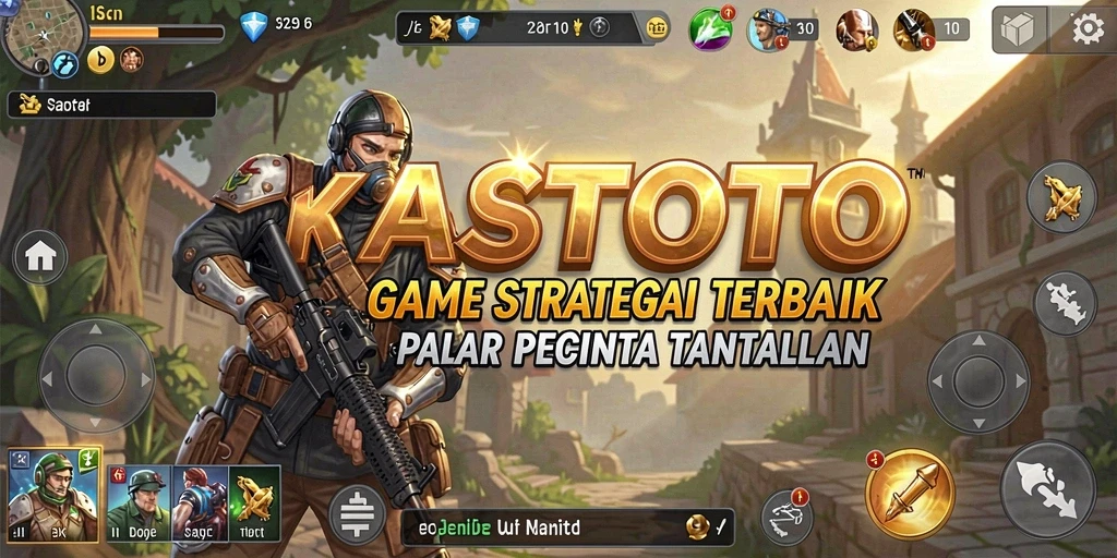 Screenshot gameplay KASTOTO dengan strategi mendalam dan karakter yang unik.