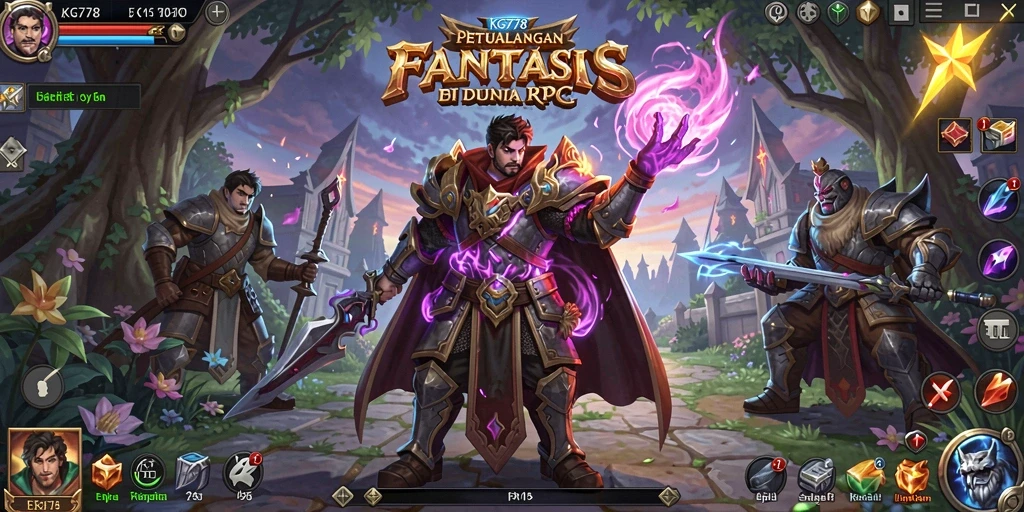 Tangkapan layar gameplay RPG dari KG778 yang menampilkan aksi pertarungan yang mendebarkan.