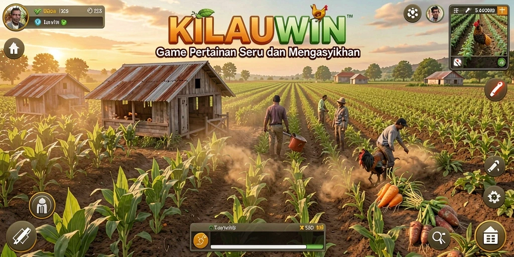 Screenshot KILAUWIN menampilkan pengalaman gameplay pertanian yang menyenangkan.