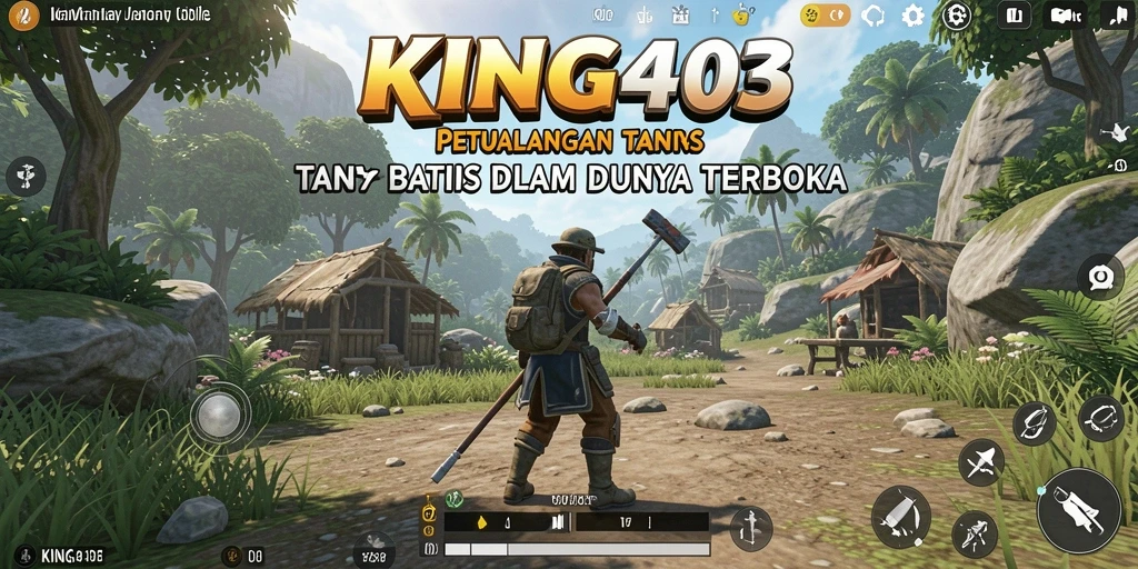 Tampilan gameplay KING403 menunjukkan kebebasan eksplorasi yang luas.