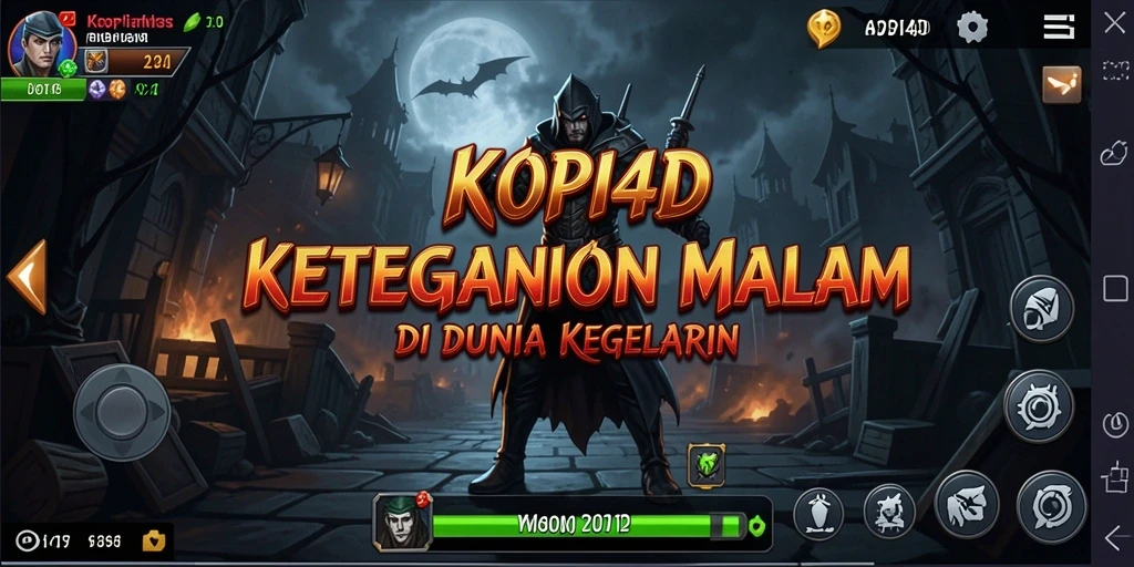 Screenshot gameplay KOPI4D menunjukkan suasana horor yang intens.