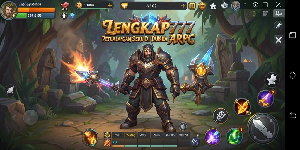 Tampilan gameplay intens di dunia fantasi LENGKAP777.