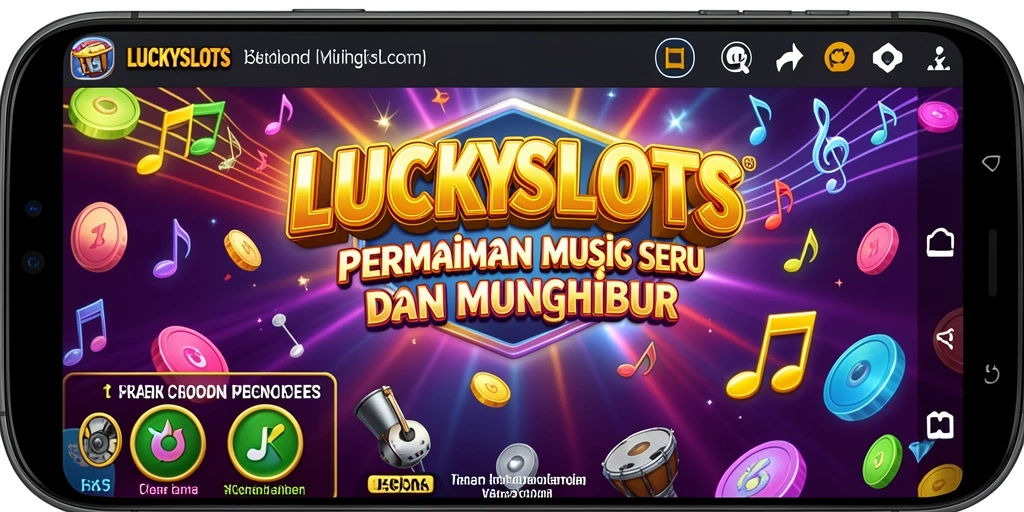 Tampilan gameplay <strong>LUCKYSLOTS</strong> yang menarik dengan musik mengalun.