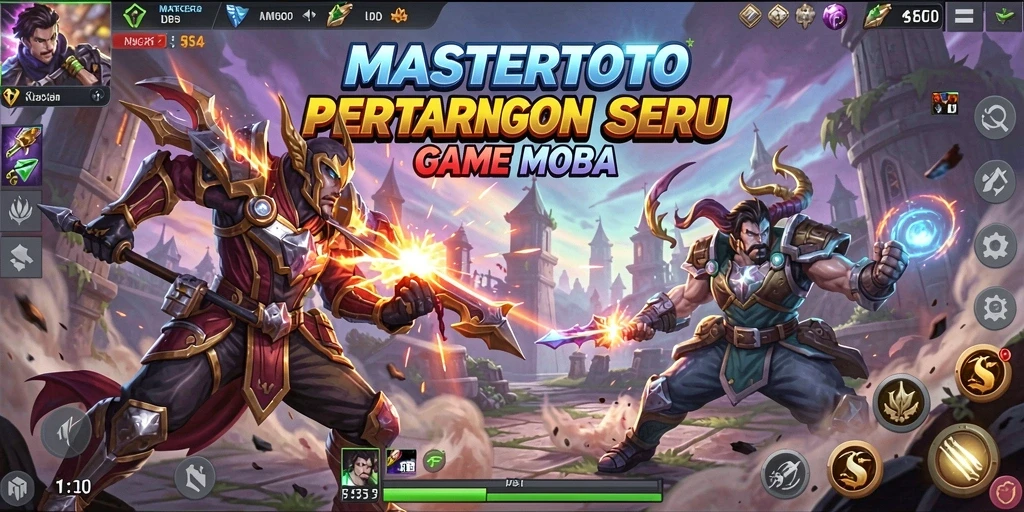 Gameplay MASTERTOTO dengan aksi pertarungan intens.
