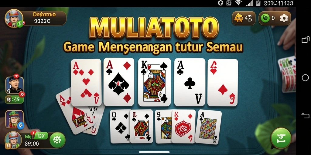 Gambaran gameplay seru MULIATOTO dalam bermain Domino.