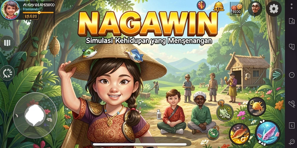 Gameplay menarik NAGAWIN dalam simulasi kehidupan.