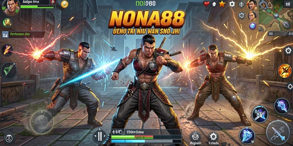 Screenshot NONA88 menampilkan aksi pertarungan yang mendebarkan dan grafis menawan.