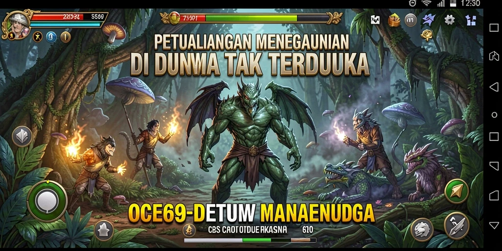 Screenshot menunjukkan karakter utama sedang menjelajahi hutan misterius di OCE69.