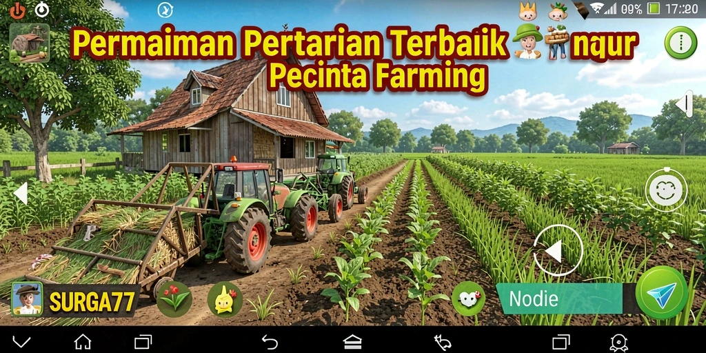 Tampilan gameplay <strong>SURGA77</strong> yang menampilkan aktivitas pertanian yang seru.