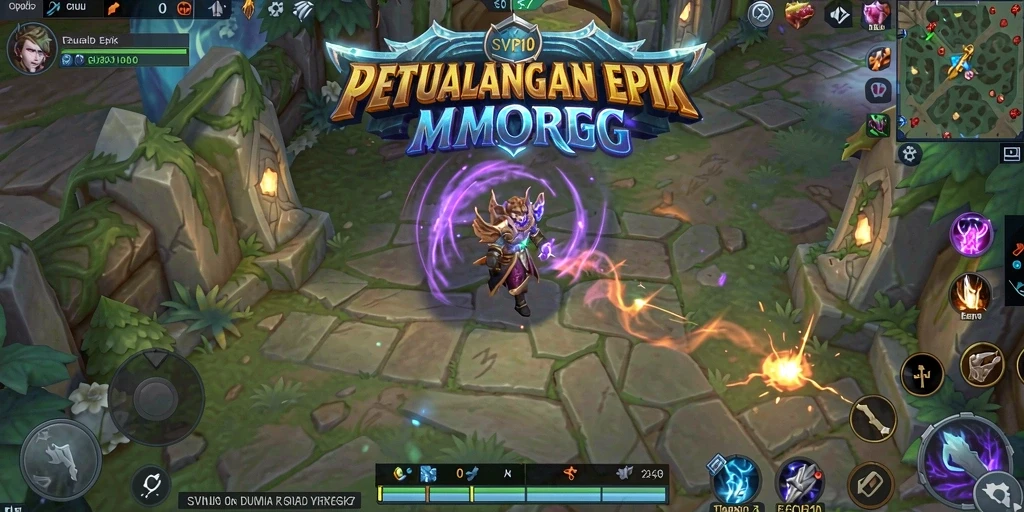 Tampilan gameplay petualangan epik dalam SVIP10 MMORPG.