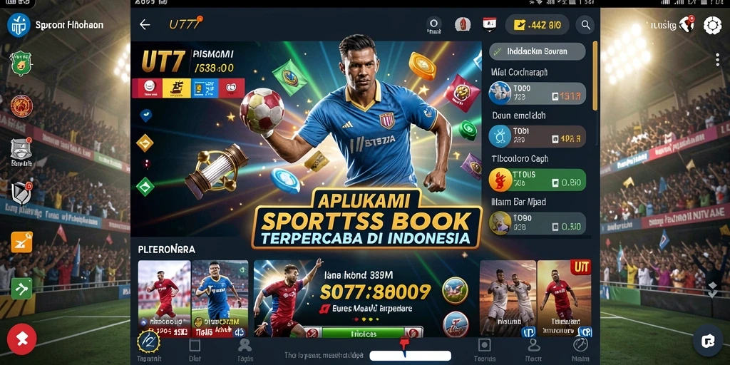 Tampilan screenshot utama UT77 dengan fitur taruhan olahraga yang menawan.