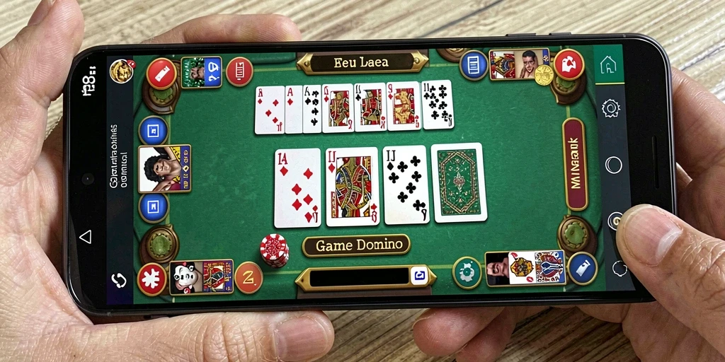 Screenshot gameplay Domino V87 yang menampilkan keseruan permainan.